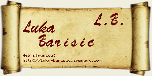 Luka Barišić vizit kartica